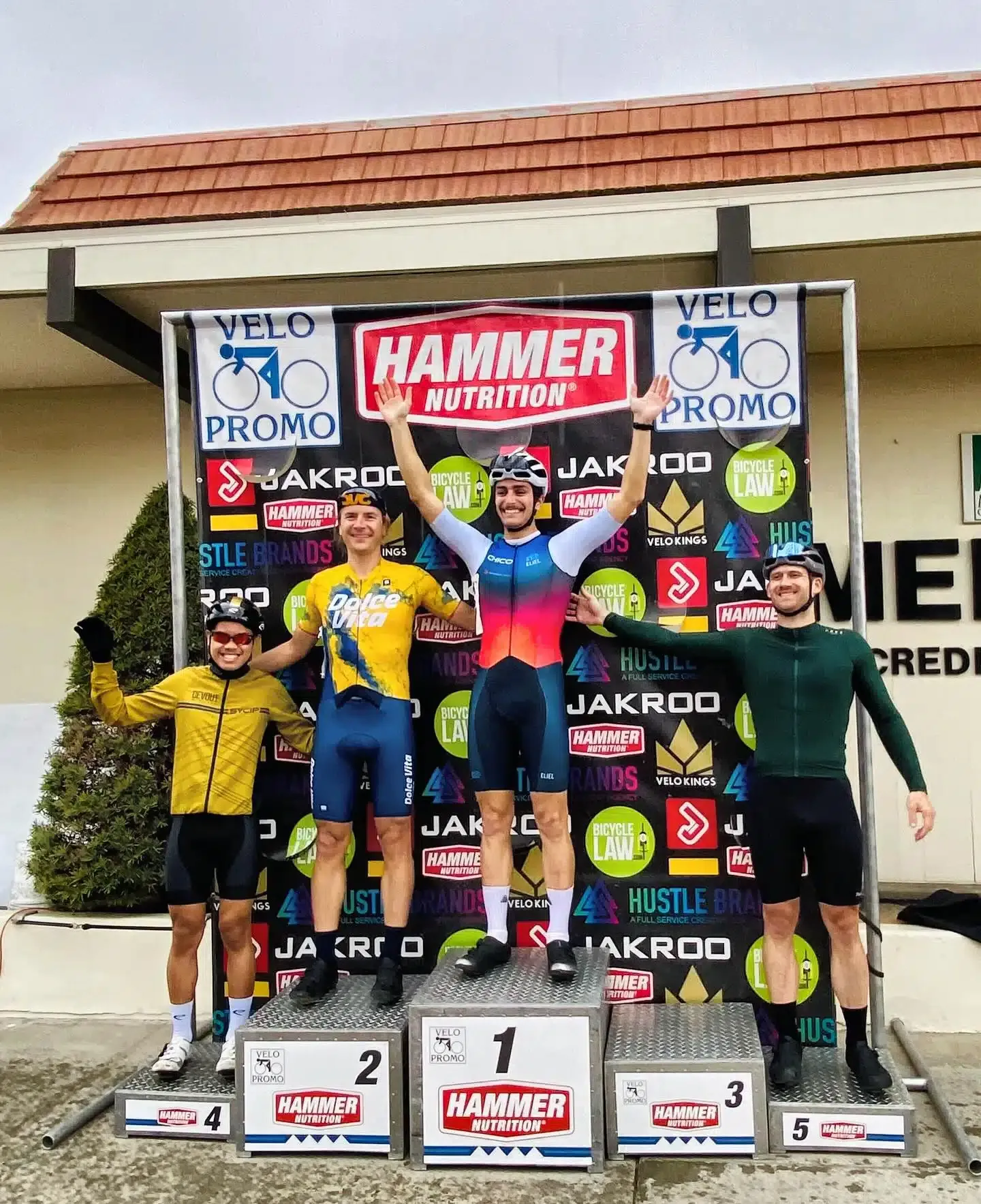 [ After burners on ]

A very successfull weekend indeed for DVC at Merced Crit: @adamsuczewski 🥈in the Elite 4/5 race; @weehastogopee 🥉in 3/4 @my_good_king (5th)!! We are just warming up. Lets keep the awesome momentum going!! 🤟🏼

@sportful @sfitalianathleticclub @equatorcoffees @poggio_labs @achieveptc @pinkpuffinbicycles @osmonutrition @jkbrkb  #onewealthadvisors #ncnca